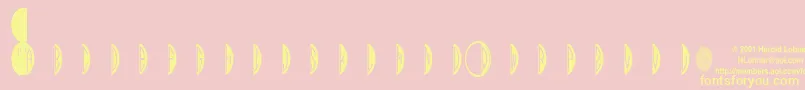 Hmblackovalthree Font – Yellow Fonts on Pink Background