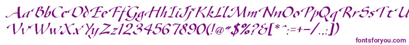 GazeItalic Font – Purple Fonts on White Background