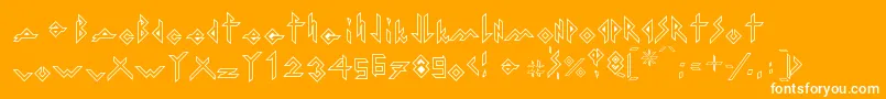 IronHMetalOutline Font – White Fonts on Orange Background