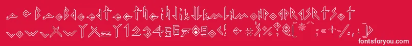 fuente IronHMetalOutline – Fuentes Blancas Sobre Fondo Rojo