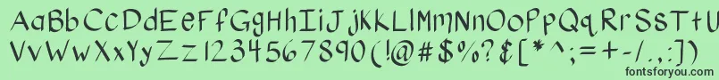 Police Kbstylographic – polices noires sur fond vert