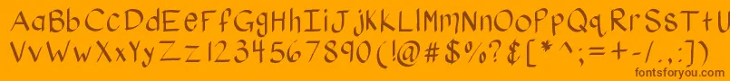 Kbstylographic Font – Brown Fonts on Orange Background