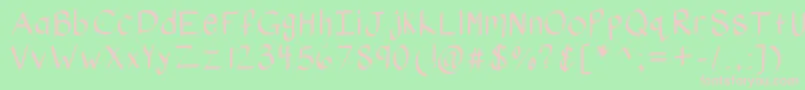 Kbstylographic Font – Pink Fonts on Green Background