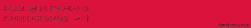 Zokhan Font – Black Fonts on Red Background