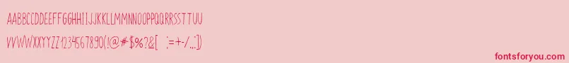 Zokhan Font – Red Fonts on Pink Background