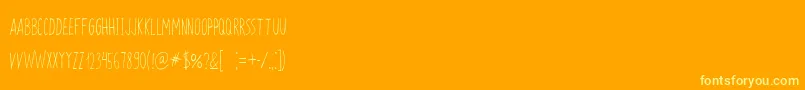 Zokhan Font – Yellow Fonts on Orange Background
