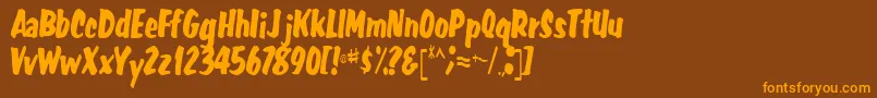 Police FatRegular – polices orange sur fond brun