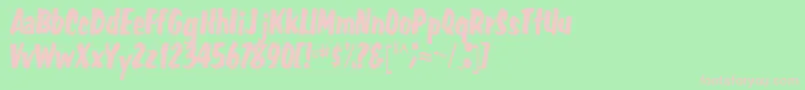 FatRegular Font – Pink Fonts on Green Background