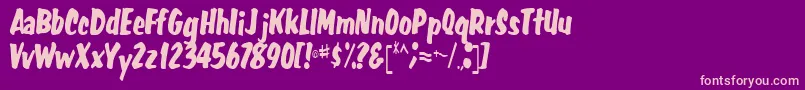 FatRegular Font – Pink Fonts on Purple Background
