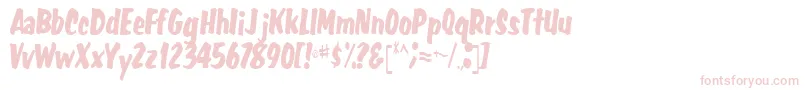 FatRegular Font – Pink Fonts on White Background