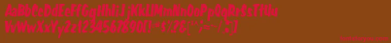 FatRegular Font – Red Fonts on Brown Background