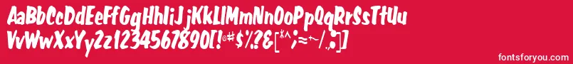 FatRegular Font – White Fonts on Red Background