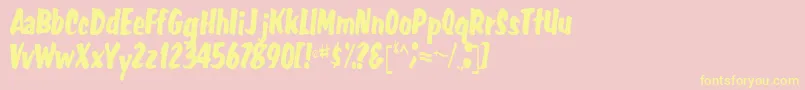 FatRegular Font – Yellow Fonts on Pink Background