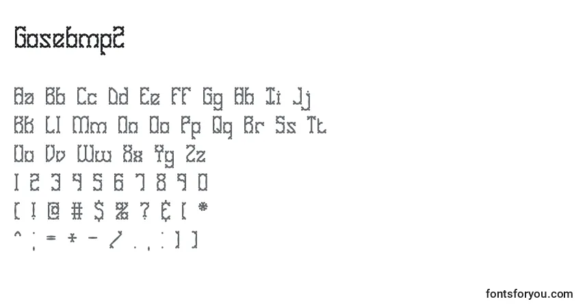 Schriftart Gosebmp2 – Alphabet, Zahlen, spezielle Symbole