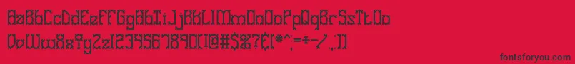 Gosebmp2 Font – Black Fonts on Red Background