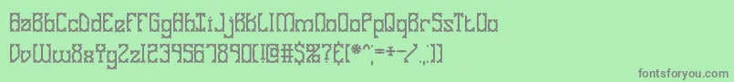 フォントGosebmp2 – 緑の背景に灰色の文字