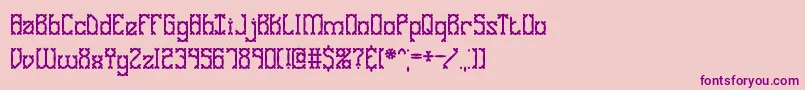 Gosebmp2-Schriftart – Violette Schriften auf rosa Hintergrund