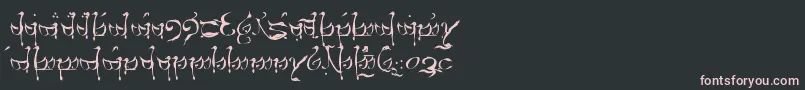 TengwarTeleri Font – Pink Fonts on Black Background