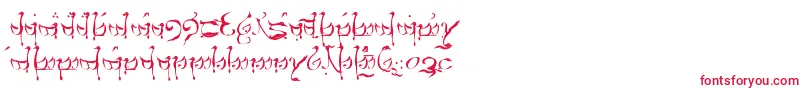 フォントTengwarTeleri – 赤い文字