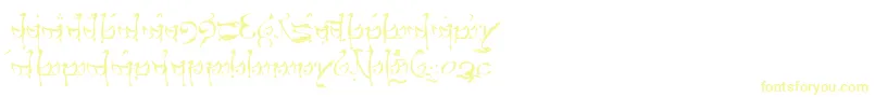 TengwarTeleri Font – Yellow Fonts on White Background