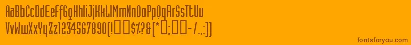 Шрифт IndustriaSolida – коричневые шрифты на оранжевом фоне