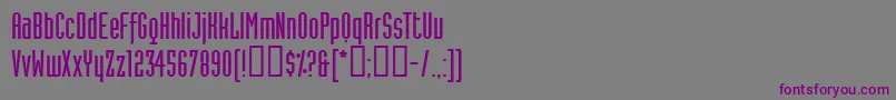 Шрифт IndustriaSolida – фиолетовые шрифты на сером фоне