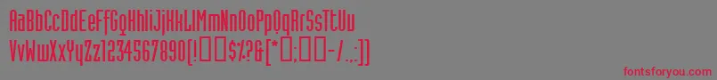 IndustriaSolida Font – Red Fonts on Gray Background