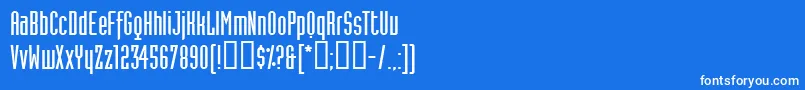 En savoir plus sur la police IndustriaSolida Police IndustriaSolida – polices blanches sur fond bleu