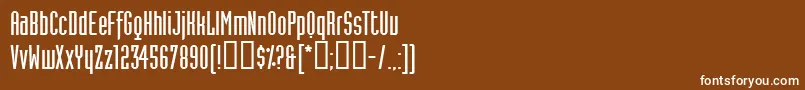 Czcionka IndustriaSolida – białe czcionki na brązowym tle