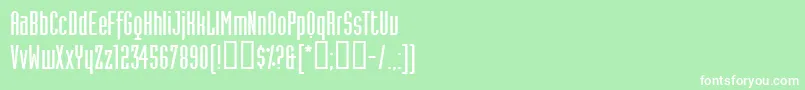 フォントIndustriaSolida – 緑の背景に白い文字