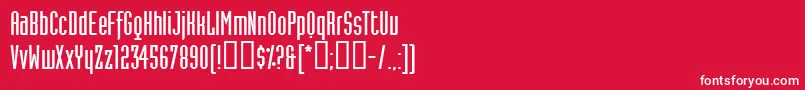IndustriaSolida Font – White Fonts on Red Background