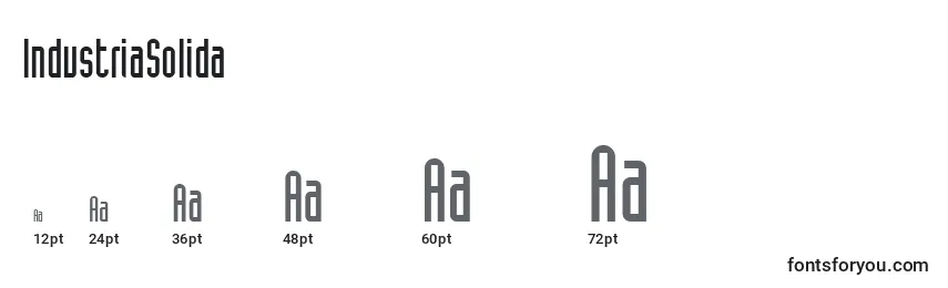 IndustriaSolida Font Sizes