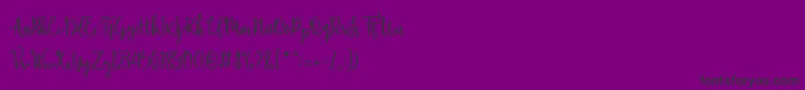 フォントShellaherascriptdemo – 紫の背景に黒い文字