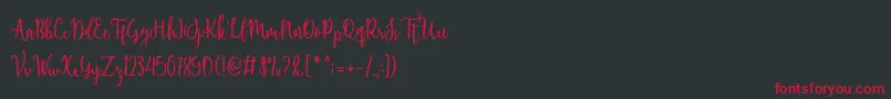 Shellaherascriptdemo Font – Red Fonts on Black Background