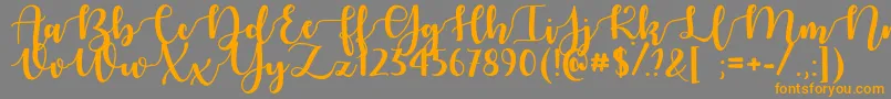 AutumnInNovemberTtf Font – Orange Fonts on Gray Background