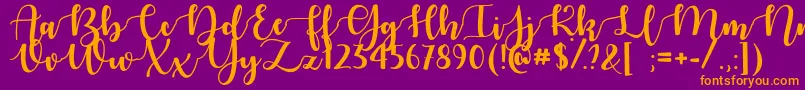 AutumnInNovemberTtf Font – Orange Fonts on Purple Background