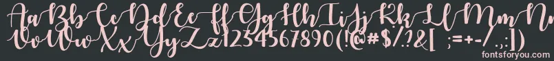 AutumnInNovemberTtf Font – Pink Fonts on Black Background