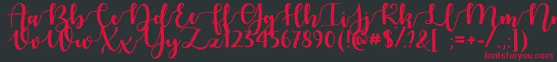 AutumnInNovemberTtf Font – Red Fonts on Black Background