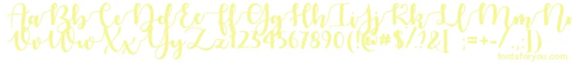 AutumnInNovemberTtf Font – Yellow Fonts on White Background