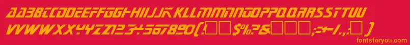 Federationtngtitle Font – Orange Fonts on Red Background