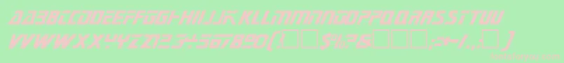 Federationtngtitle-Schriftart – Rosa Schriften auf grünem Hintergrund