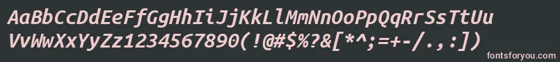 Шрифт UbuntuMonoBoldItalic – розовые шрифты на чёрном фоне