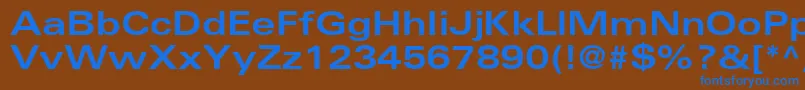 NovaExpandedSsiBoldExpanded Font – Blue Fonts on Brown Background