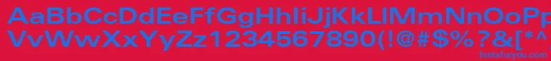 NovaExpandedSsiBoldExpanded Font – Blue Fonts on Red Background