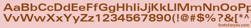 Шрифт NovaExpandedSsiBoldExpanded – коричневые шрифты на розовом фоне