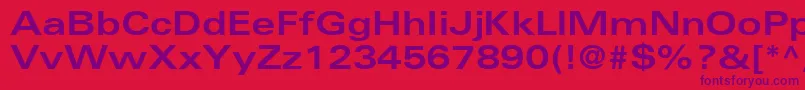 NovaExpandedSsiBoldExpanded Font – Purple Fonts on Red Background