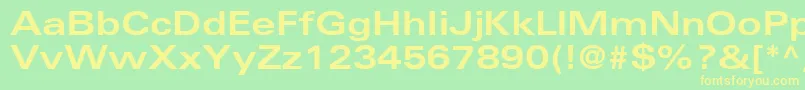 NovaExpandedSsiBoldExpanded Font – Yellow Fonts on Green Background