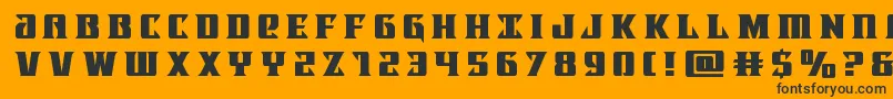 Lifeforcetitle Font – Black Fonts on Orange Background