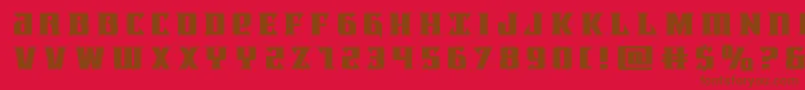 Lifeforcetitle Font – Brown Fonts on Red Background