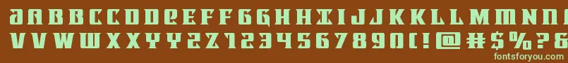 Lifeforcetitle Font – Green Fonts on Brown Background